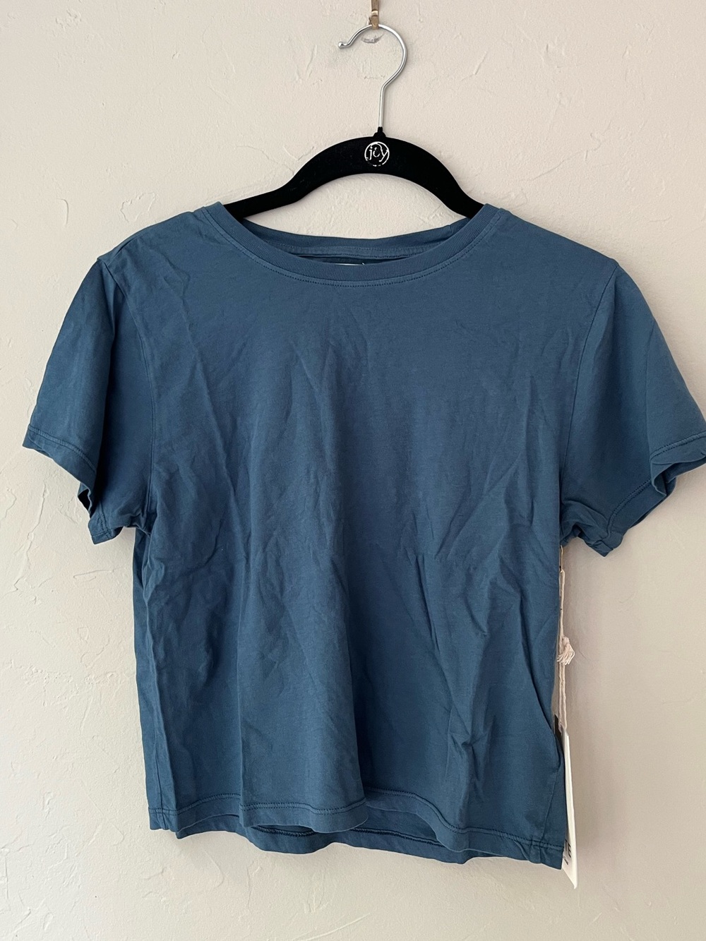 MATE THE LABEL ORGANIC COTTON SHRUNKEN TEE IN PACIFIC  XS M
